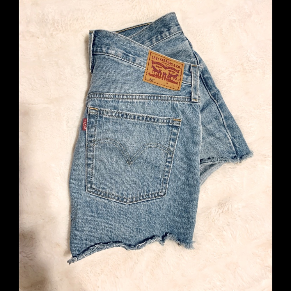 Levi’s High-rise Cut-off Denim Shorts, 501s, sz 30